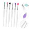 BELLIFFY 6pcs Silicone Eyeshadow Brush Versatile Eye Makeup Applicator Mixed Colors for Precision Application and Easy Carrying for Professional Makeup Artists and Daily Use view 3