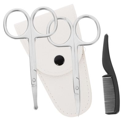 4Pcs Beard and Mustache Trimming Scissors Set for Men
