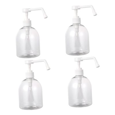 4 Pack 500ml PP Pump Bottles for Lotion and Oil
