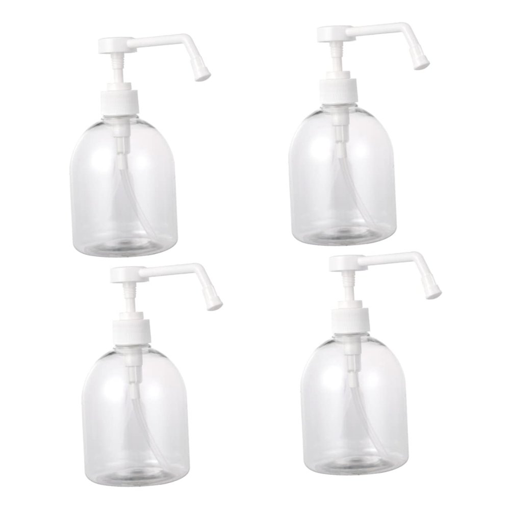 4 Pack 500ml PP Pump Bottles for Lotion and Oil