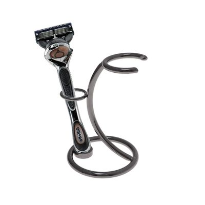 WOONEKY Stainless Steel Razor Rack Shaving Brush Beard Kit for Men Beard Guide Shaping Tool Wall Mount Razor Holder Metal Tool Rack Tidy Clean Bathroom Storage