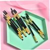 BELLIFFY 12pcs Double-ended Eyebrow Comb and Mascara Brush Set Spiral Eyelash and Brow Makeup Brushes Premium for Professional Salon Home Use Golden Finish view 3