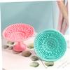 BELLIFFY 3pcs Makeup Pen Cleaning Pad Silicone Brush Cleaner Cup Face Cleanser Brush Mat view 2