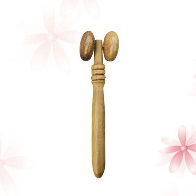 COLLBATH Wood Facial Roller Massager Ergonomic Eye and Nose Beauty Tool for Firming Skin Promote Blood Circulation Portable for Home Office Use