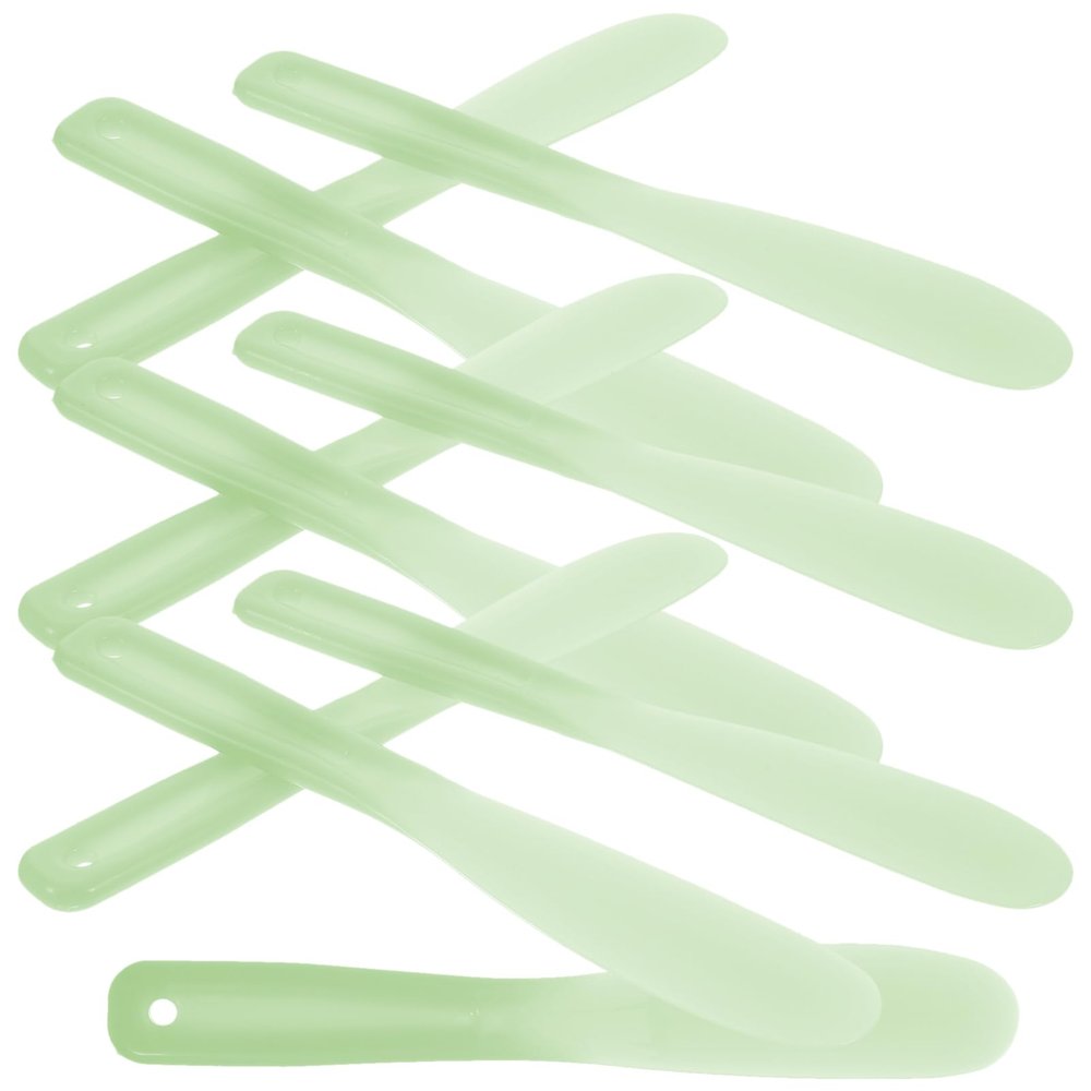 AUTSUPPL 10pcs Makeup Stirring Spatulas Cosmetic Mixing Tools Silicone Foundation Spatula Ergonomic Beauty Utensils