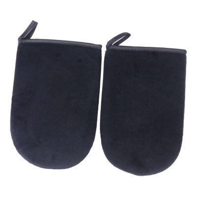 FOYTOKI Self Tanning Gloves Set Tanning Mitt for Lotion Application Soft Lint Easy to Curve Black 2 Pieces