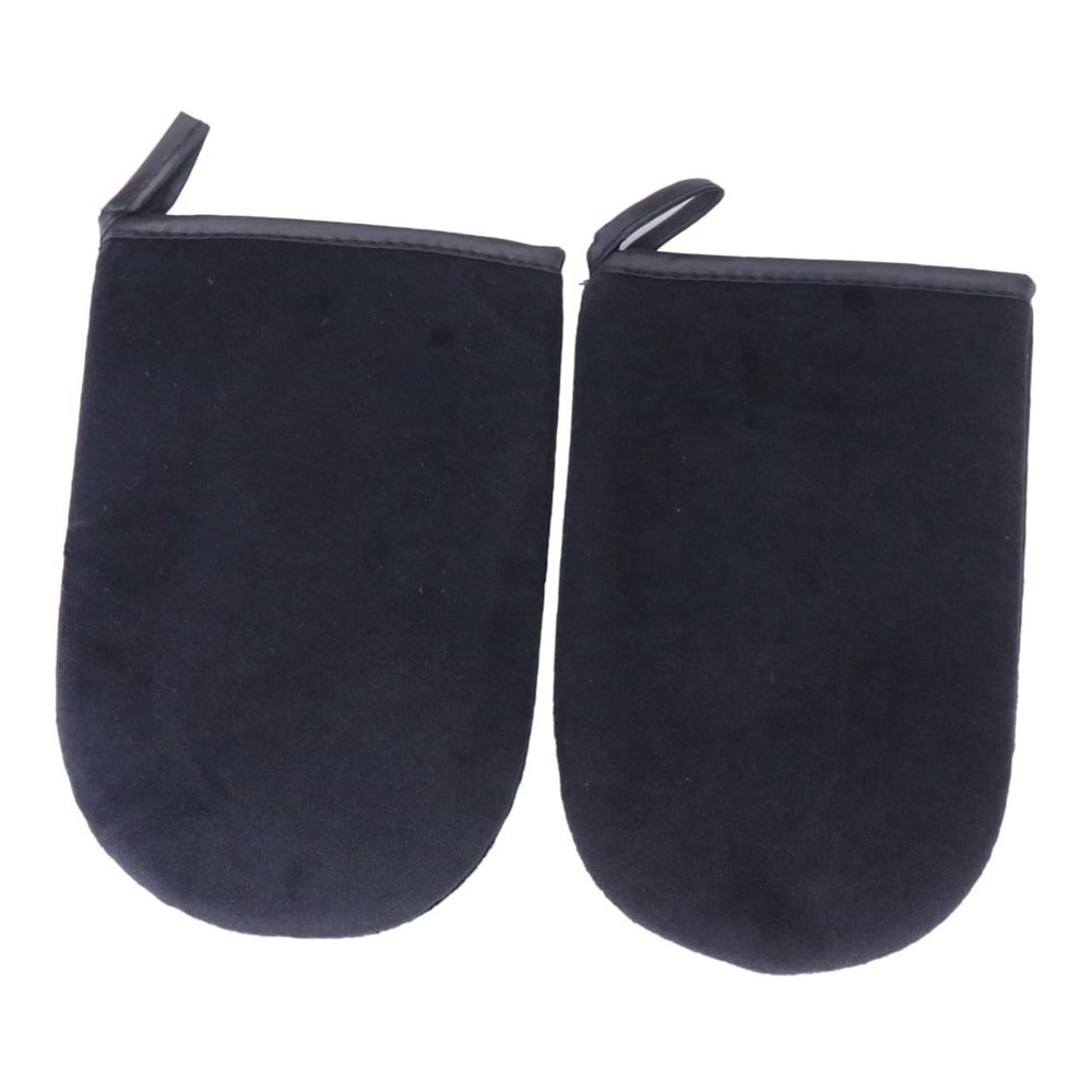 FOYTOKI Self Tanning Gloves Set Tanning Mitt for Lotion Application Soft Lint Easy to Curve Black 2 Pieces