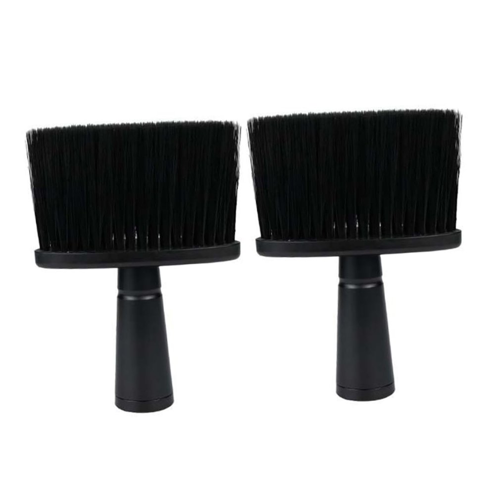 Healeved 2pcs Neck Hair Removal Brush Hairdressing Tool Soft Non-slip Handle for Barber Shops