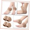 AUTSUPPL 2pairs Moisturizing Gel Heel Protectors of Elastic Socks for Cracked Heels Soft Cushioning for Dry Comfortable Half Design for Use view 2