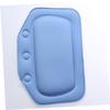 WOONEKY PVC Bath Pillow Burlap Surface Dark Blue Spa Headrest Suction Cups for Slip-Resistant Comfort Bathtub view 4