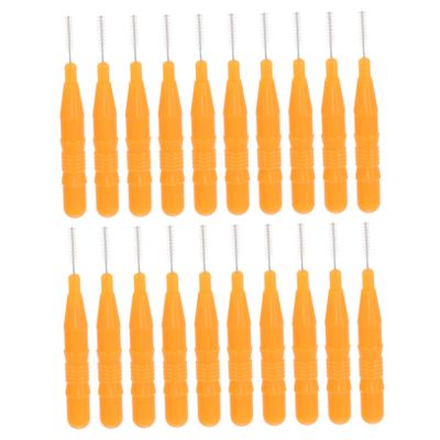 Gogogmee Professional Eyebrow Brush Set Interdental Brush 20pcs Smooth Mellow Handle