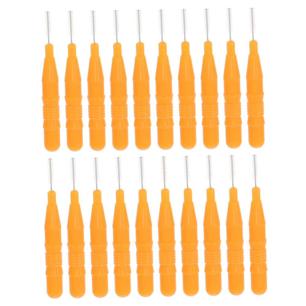 Gogogmee Professional Eyebrow Brush Set Interdental Brush 20pcs Smooth Mellow Handle