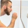 Healeved 8pcs Precision Beard Scissors Set Stainless Steel Nose Hair Trimmer Grooming Kit for Men Includes Pointed Round Scissors Small Comb and White Leather Case for Travel view 3