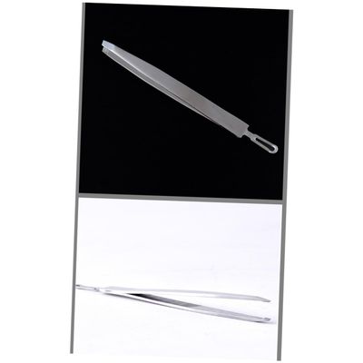 Beatifufu Stainless Steel Eyebrow Tweezers Multi-functional Eyebrow Clip for Removal Lightweight Portable Design for Men and Women Silver
