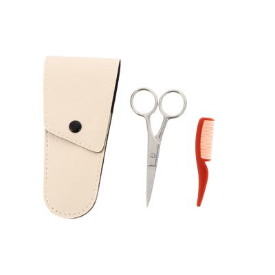 Men Beard Scissors Grooming Kit, Stainless Steel, Precise Trimming