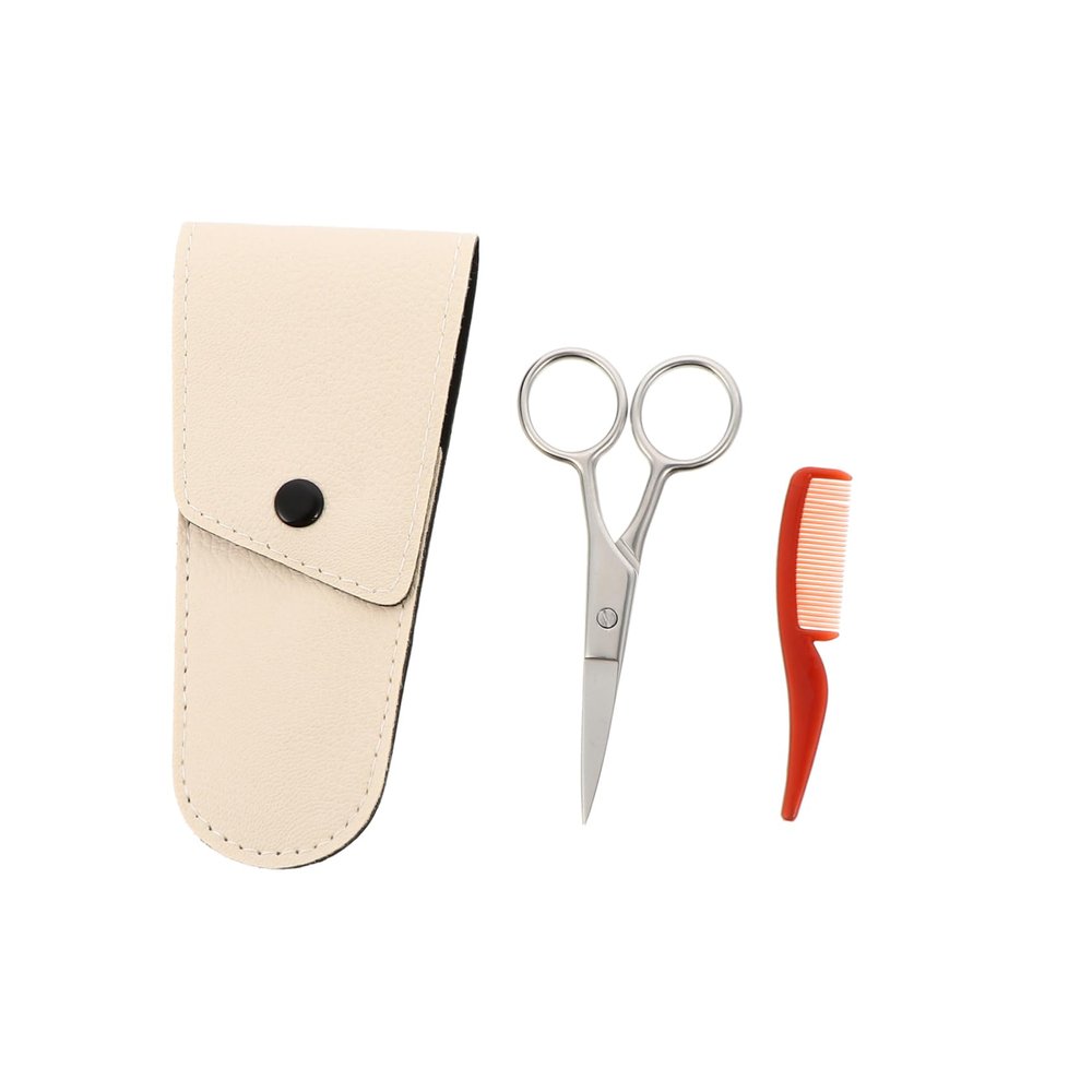 Men Beard Scissors Grooming Kit, Stainless Steel, Precise Trimming