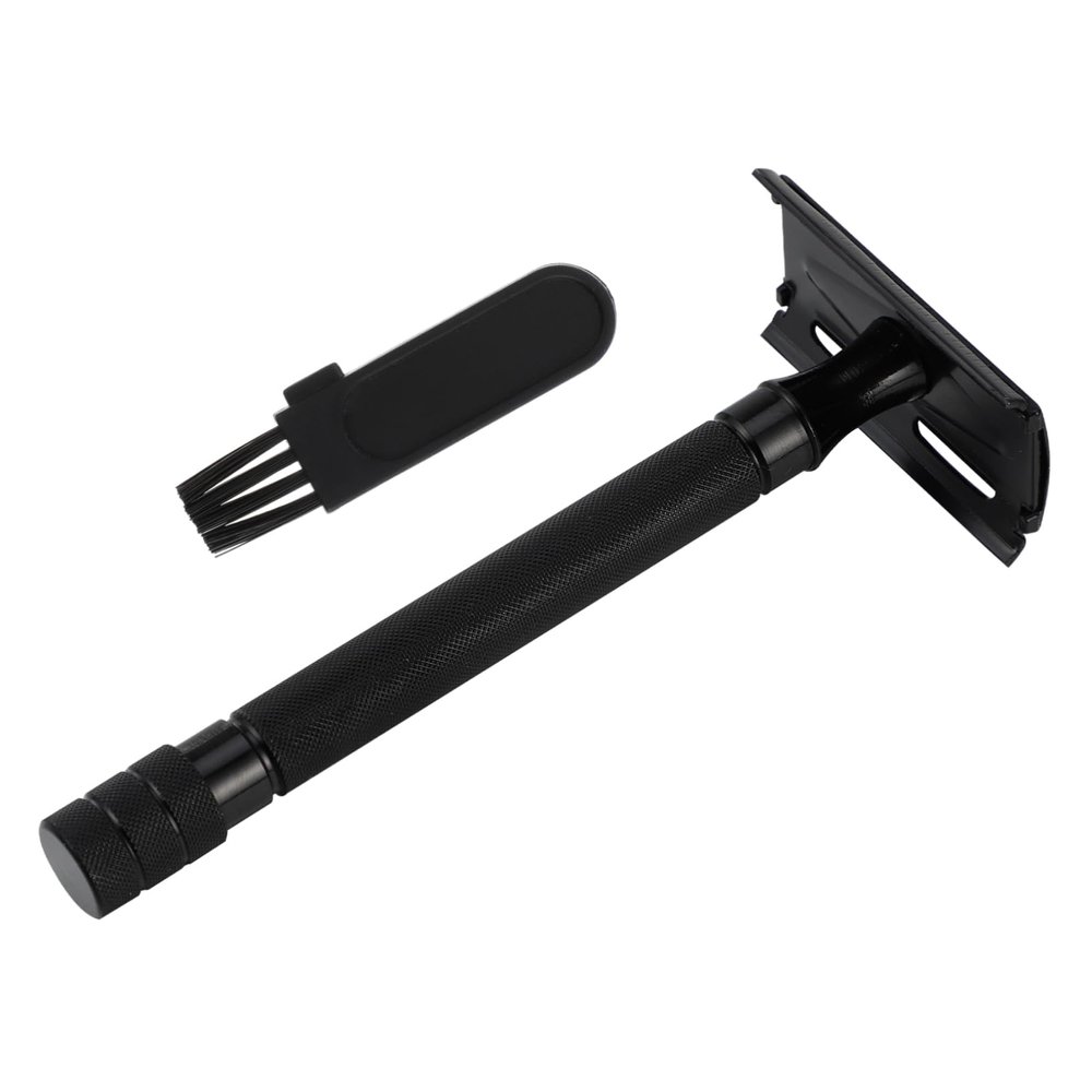 MUSISALY Premium Eco-friendly Reusable Facial Razor Durable Double Safety Shaving Tool for Men and Women Easy Blade Replacement Without Skin Damage