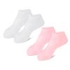 AUTSUPPL 2pairs Moisturizing Foot Care Socks for Softening Dry Cracked Skin of Exfoliating Spa Socks White Pink for Hydrating Callus Removal view 1