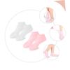 AUTSUPPL 2pairs Moisturizing Foot Care Socks for Softening Dry Cracked Skin of Exfoliating Spa Socks White Pink for Hydrating Callus Removal view 3