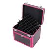 WOONEKY Nail Beauty Box Large Capacity Aluminum Cosmetic Storage Makeup Container with Organizer Portable Case view 1