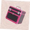 WOONEKY Nail Beauty Box Large Capacity Aluminum Cosmetic Storage Makeup Container with Organizer Portable Case view 4