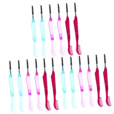 Mikinona 18pcs Folding Eyelash Comb Brow Comb Makeup Brushes for Easy Eyelash Separation Portable Easy to Design for Makeup Enthusiasts