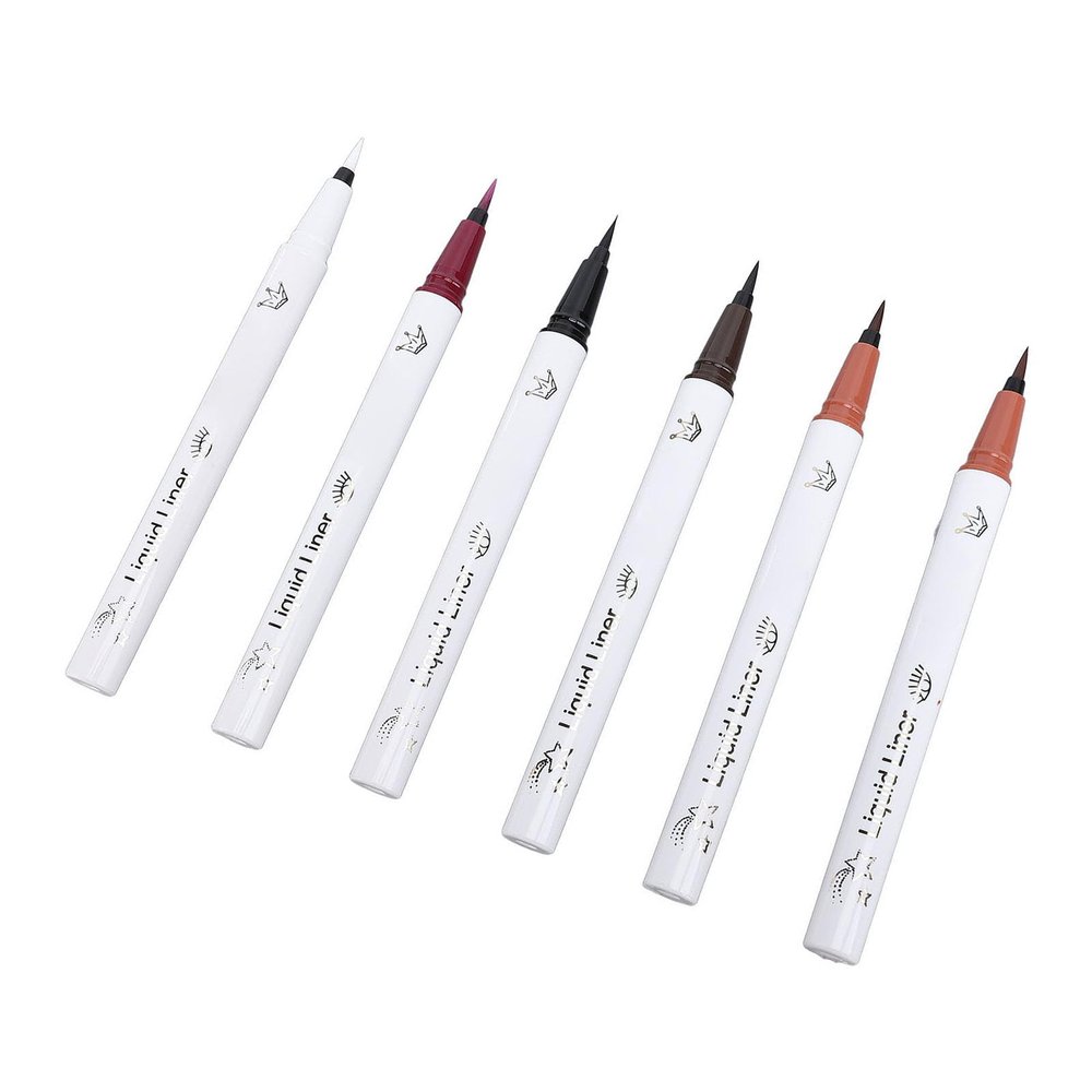 BTSEURY Liquid, 6pcs 0.8g Eyeliners Set, Eyeliners, Long Lasting High Pigmented Eyeliners for Women Girl
