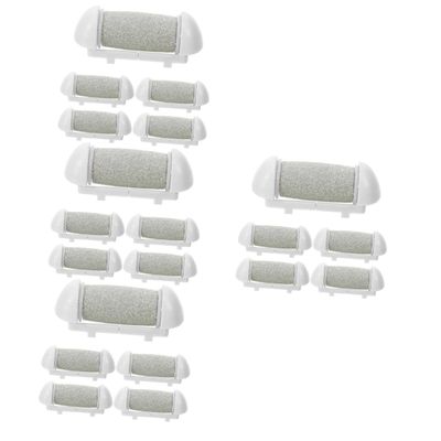 Mikinona 20pcs Foot File Roller Heads Replacement Pedi Refills Pedicure Supplies Electric Foot File
