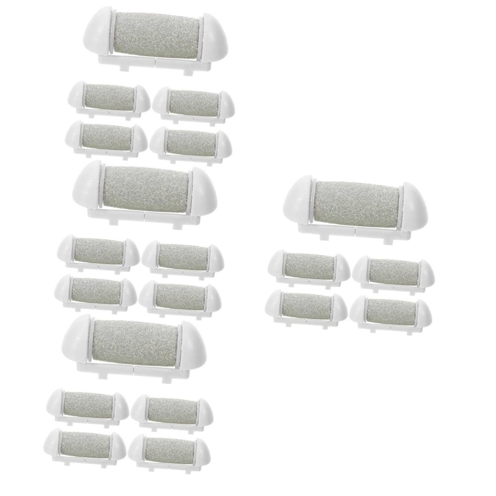 Mikinona 20pcs Foot File Roller Heads Replacement Pedi Refills Pedicure Supplies Electric Foot File