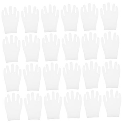 AUTSUPPL 12pairs Cotton Hand Covers Elastic Breathable Glove Liners for Coin Collection Household Use