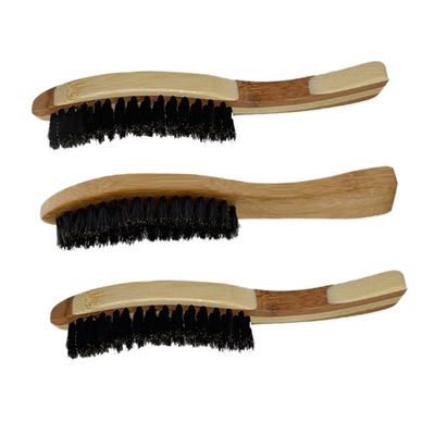 AUTSUPPL 3pcs Natural Boar Bristle Beard Combs with Long Wooden Handles for Men Durable Beard Care Tools for Grooming and Styling Fathers Boyfriends and Friends