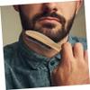 AUTSUPPL 3pcs Natural Boar Bristle Beard Combs with Long Wooden Handles for Men Durable Beard Care Tools for Grooming and Styling Fathers Boyfriends and Friends view 2