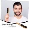 AUTSUPPL 3pcs Natural Boar Bristle Beard Combs with Long Wooden Handles for Men Durable Beard Care Tools for Grooming and Styling Fathers Boyfriends and Friends view 4