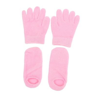AUTSUPPL 2pairs Glove Foot Cover Spa Moisturizing Gloves Socks Set for Women Men Gel Socks