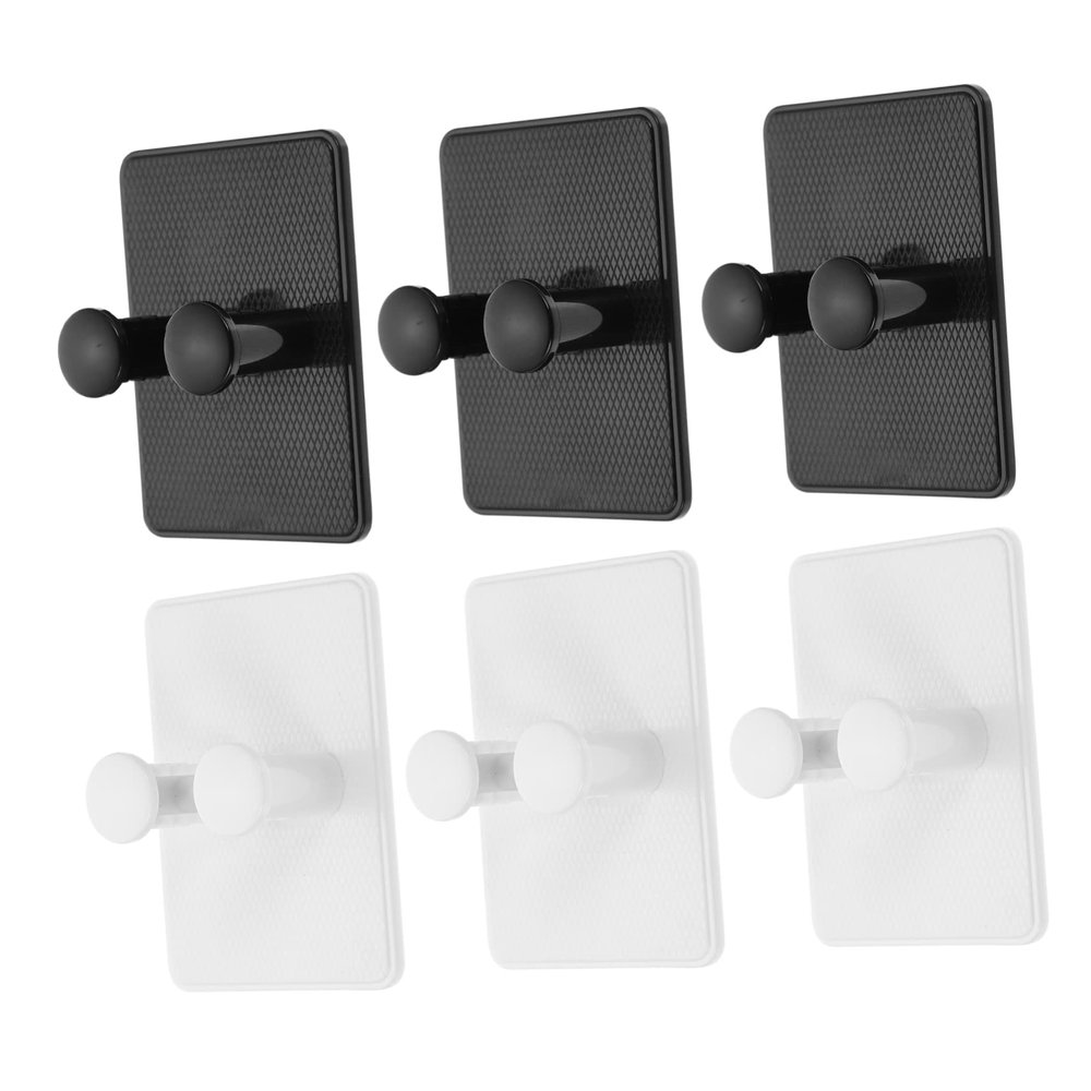 ABOOFAN 6pcs Punch Shaver Hook Hanger Self Adhesive Razor Rack Shower Razor Holder
