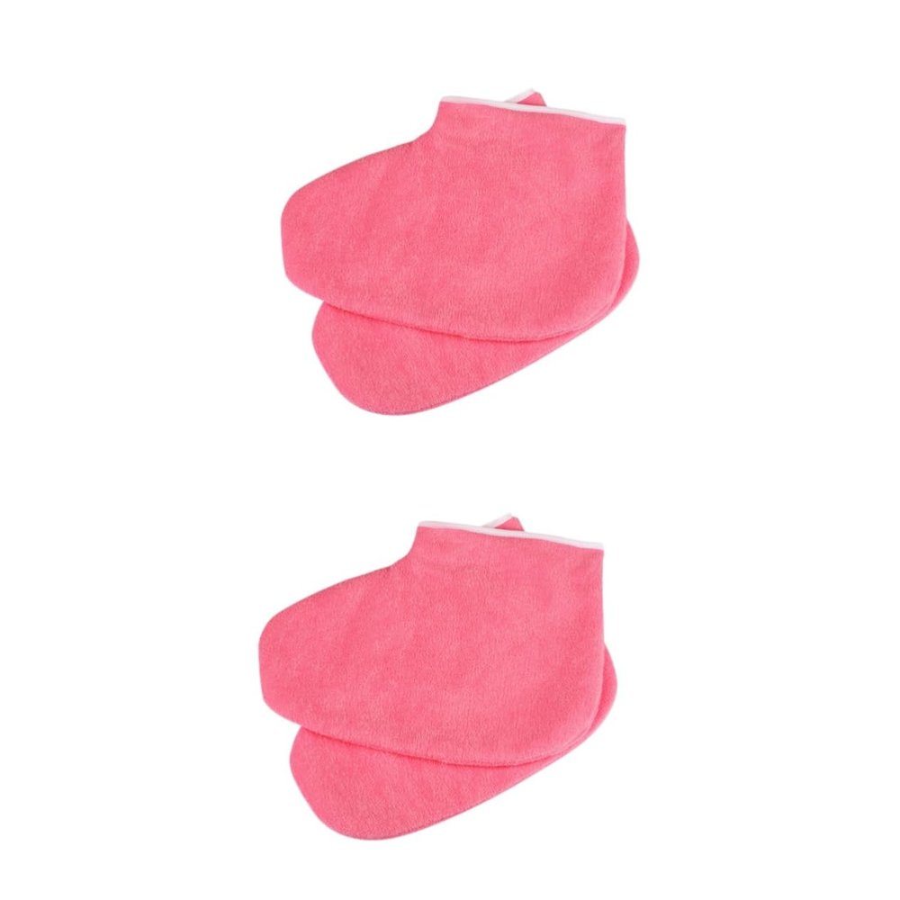 Outanaya 2 Pairs Moisturizing Foot Mask Socks Paraffin Therapy Foot Cover Paraffin Wax Blocks