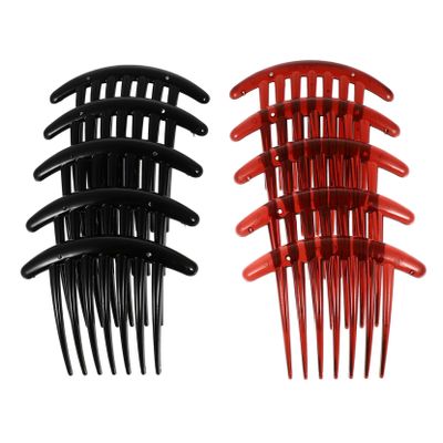 AUTSUPPL 10pcs Seven-tooth Hair Pin Comb Moon Shaped Hair Clip for Women Elegant Accessory for Weddings Parties Banquets Combs