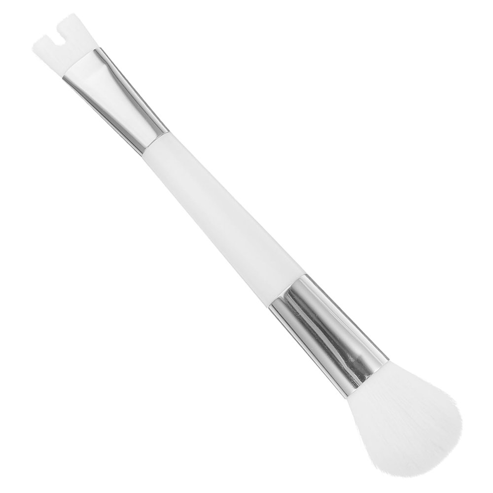 AUTSUPPL Facial Powder Makeup Brush Dual- Shaped Contour Applicator for Blush and Highlighter Soft Bristles for Even Application Portable Beauty Tool for Professional and Amateur Use
