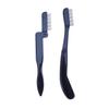 AUTSUPPL 2pcs Foldable Eyebrow Lash Comb Fine Tooth Stencil Brush Plastic Handle Curved Stainless Steel for Separating Lashes view 1