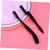 AUTSUPPL 2pcs Foldable Eyebrow Lash Comb Fine Tooth Stencil Brush Plastic Handle Curved Stainless Steel for Separating Lashes view 2