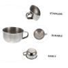 Healeved 3pcs Stainless Steel Shaving Bowl Handle Simple Design Men's Shaving Container for Effortless Creation and Safe Use Barbershops view 3