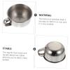 Healeved 3pcs Stainless Steel Shaving Bowl Handle Simple Design Men's Shaving Container for Effortless Creation and Safe Use Barbershops view 4