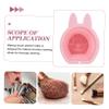 WOONEKY 2pcs Bunny-shaped Silicone Makeup Brush Cleaner Folding Design for Easy Storage Multipurpose Hanging Cleaner for Makeup Brushes Sponges and Chic and Decorative view 3