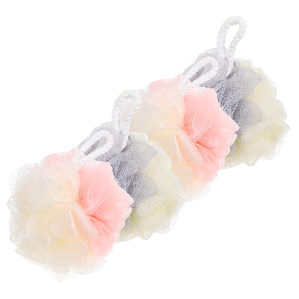 OSOLADY 4pcs Bath Loofahs Body Scrubbers Mesh Balls Bath Shower Loofahs for Exfoliating Bathing