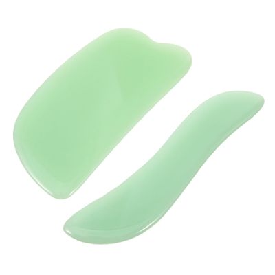 BCOATH 2pcs Jade Roller Massage Board Gua Sha Tool for Face Facial Scraper Massager Portable Facial Roller for Women