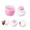 AUTSUPPL 2sets Portable Plush Powder Puff for Ultra-gentle Body Powder Applicator Travel-friendly Talcum Puff for Boy Girl Pink view 2