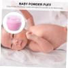 AUTSUPPL 2sets Portable Plush Powder Puff for Ultra-gentle Body Powder Applicator Travel-friendly Talcum Puff for Boy Girl Pink view 3