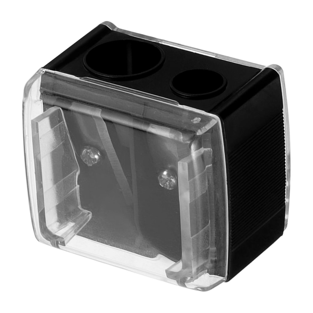 SOESFOUFU Double Hole Pencil Sharpener for Makeup Sharpener for Eyebrow and Lip Liners Easy to Use and Carry for Travel and Everyday Application