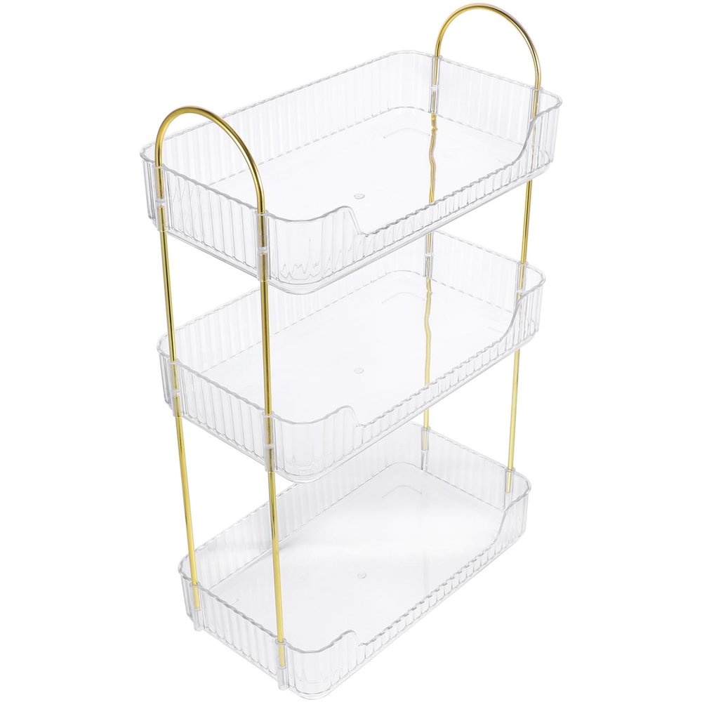 ABOOFAN Tiered Bathroom Organizer Countertop Storage Rack for Dresser Perfume Kitchen Spices Multi-Purpose Bathroom Sink Organizer Strong Bearing Capacity for Home Use