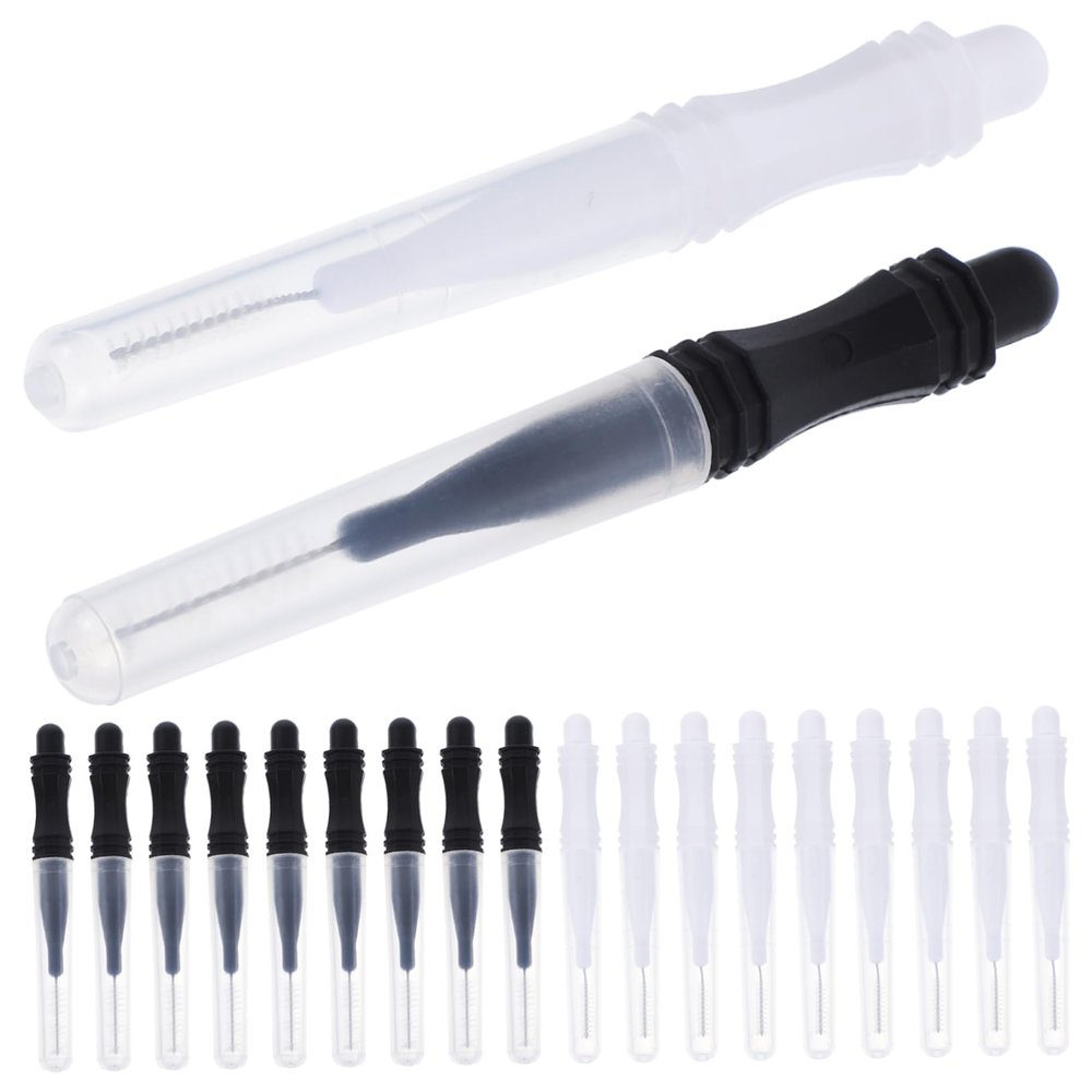 Gogogmee 60pcs Eyebrow Brush with Caps Lightweight Brow Tool for Lamination and Portable Eyebrow Brush for Eyelash Extensions and Makeup Applications